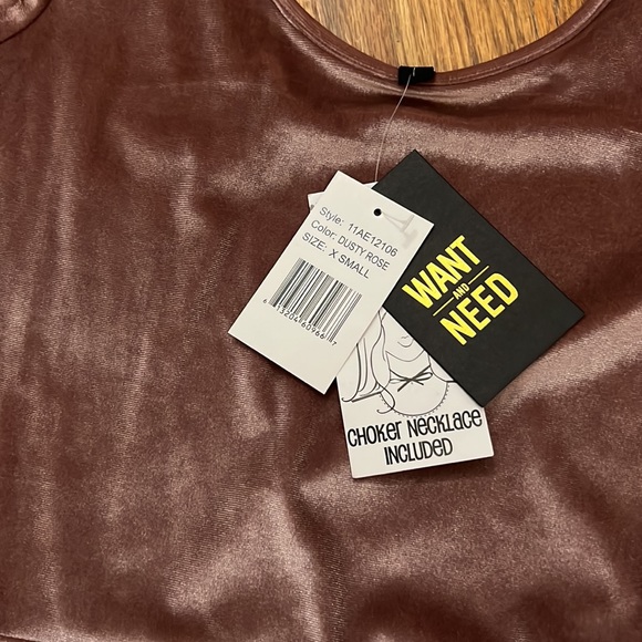 GIRLS NEW DRESS. NWT velour dress Sz XS mauve - Picture 2 of 4